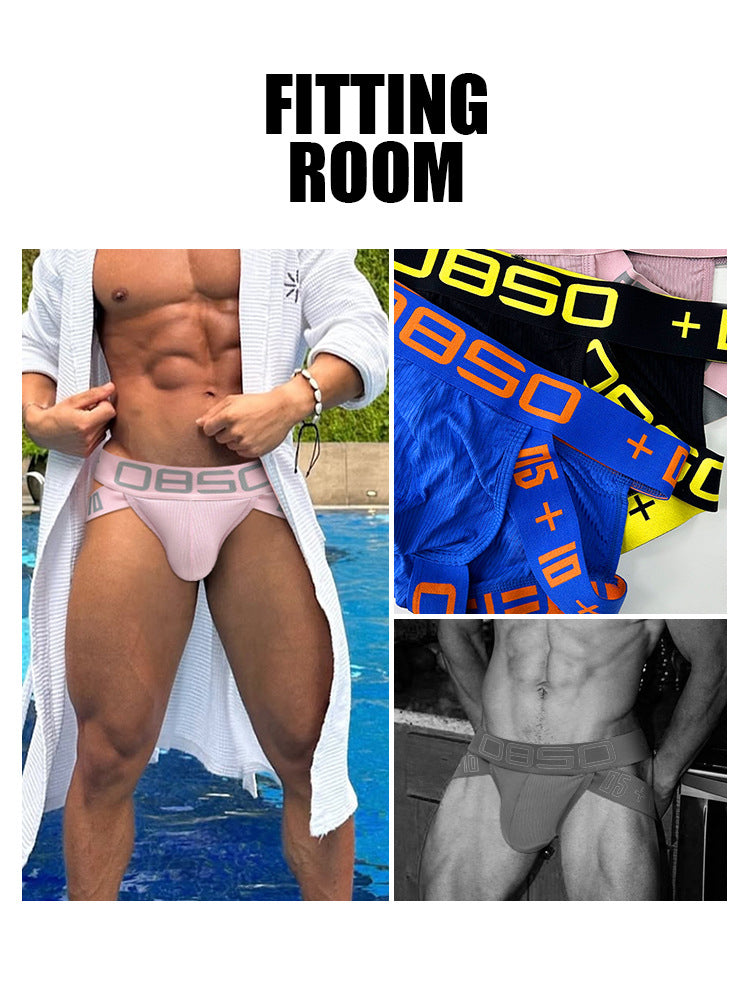 2 Pack Men's Breathable Personalized Low-Rise High-Elastic Briefs | dmunderwear detail image 6