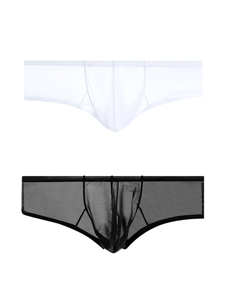 2 Pack Men's Breathable Sheer Elegance Quick-Dry Ultra-Soft Trunks | dmunderwear detail image 2