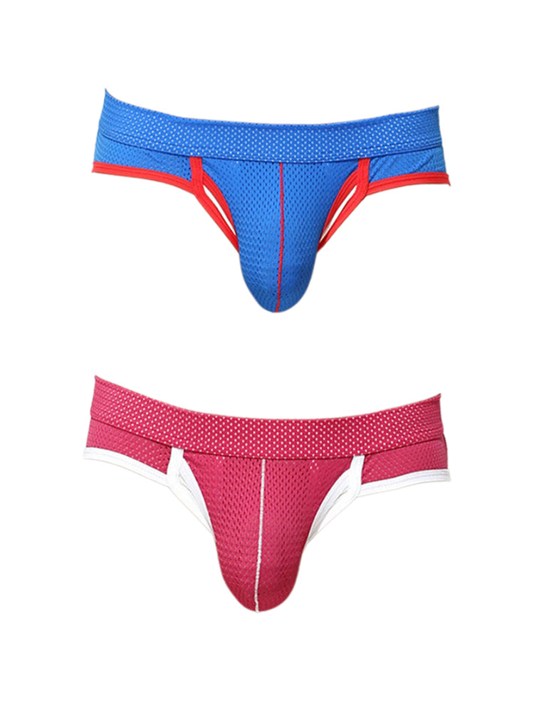 2 Pack Men's Breathable Side-Open Thin and Lightweight Supportive Fit Briefs | dmunderwear detail image 12