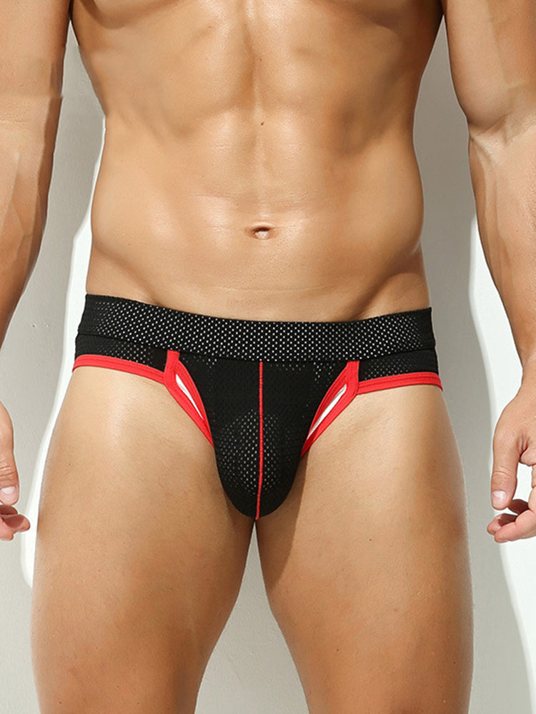 2 Pack Men's Breathable Side-Open Thin and Lightweight Supportive Fit Briefs | dmunderwear detail image 14
