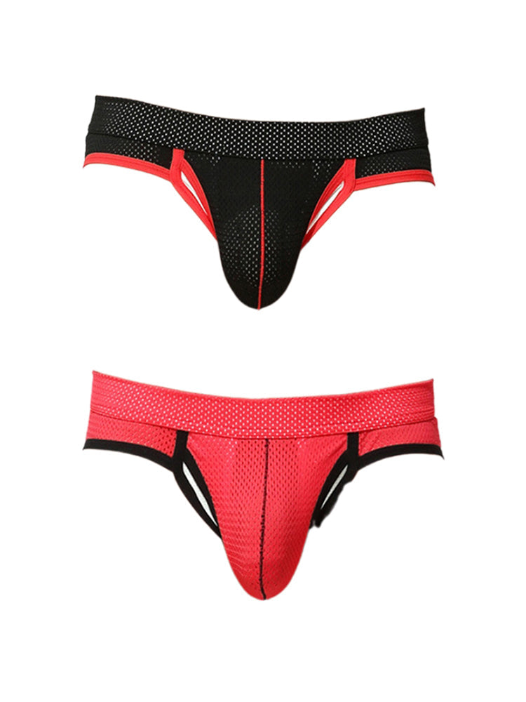 2 Pack Men's Breathable Side-Open Thin and Lightweight Supportive Fit Briefs | dmunderwear detail image 17