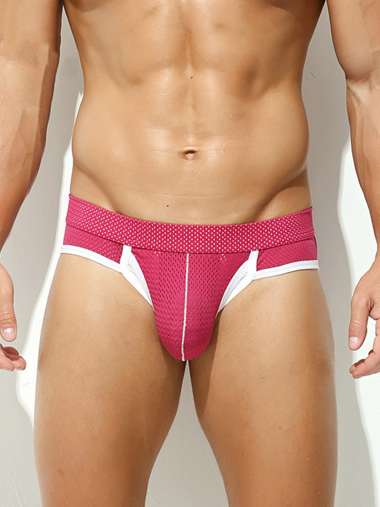 2 Pack Men's Breathable Side-Open Thin and Lightweight Supportive Fit Briefs | dmunderwear detail image 20