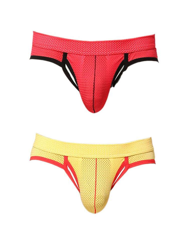 2 Pack Men's Breathable Side-Open Thin and Lightweight Supportive Fit Briefs | dmunderwear detail image 7