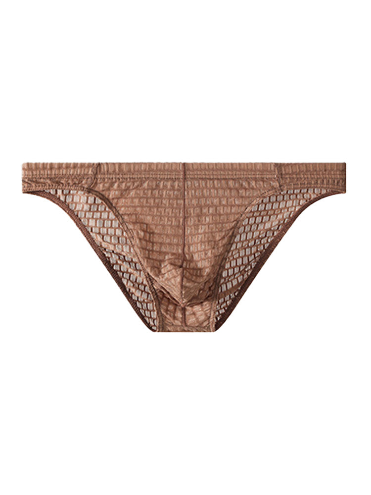 2 Pack Men's Breathable Soft Quick-Dry Mid-Rise Daily Comfort Solid Color Bikini | dmunderwear detail image 11