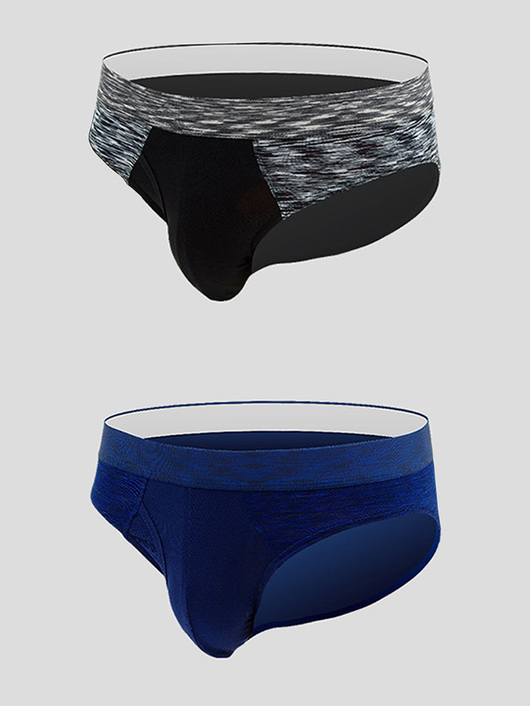 2 Pack Men's Breathable Spell Color Butt Lifting Briefs | dmunderwear detail image 17