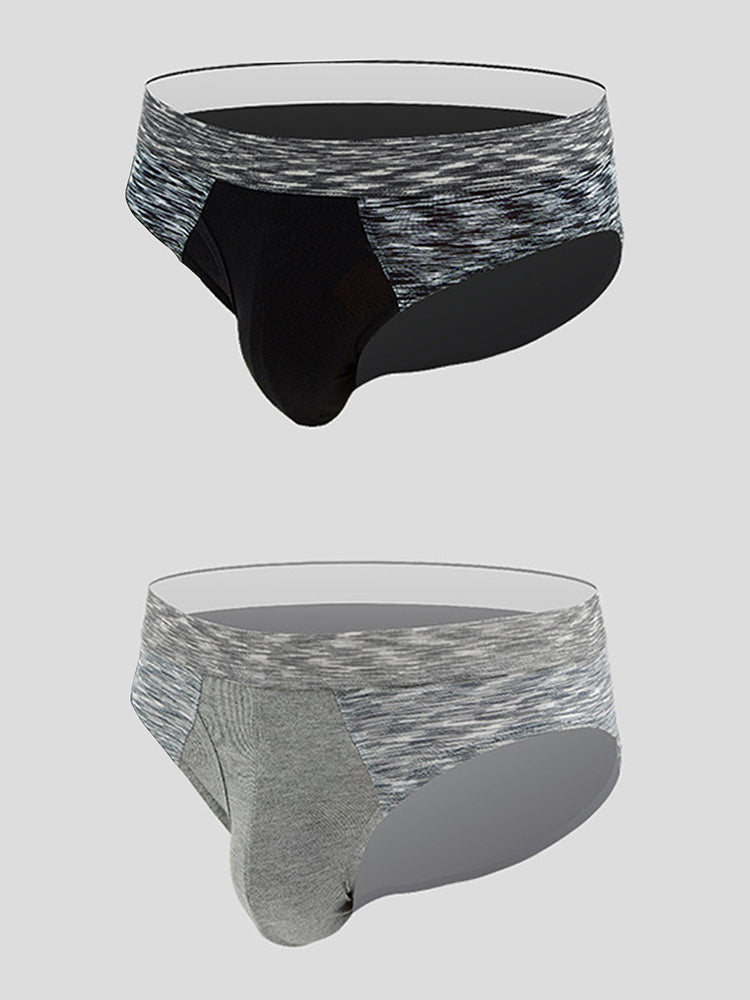 2 Pack Men's Breathable Spell Color Butt Lifting Briefs | dmunderwear detail image 2