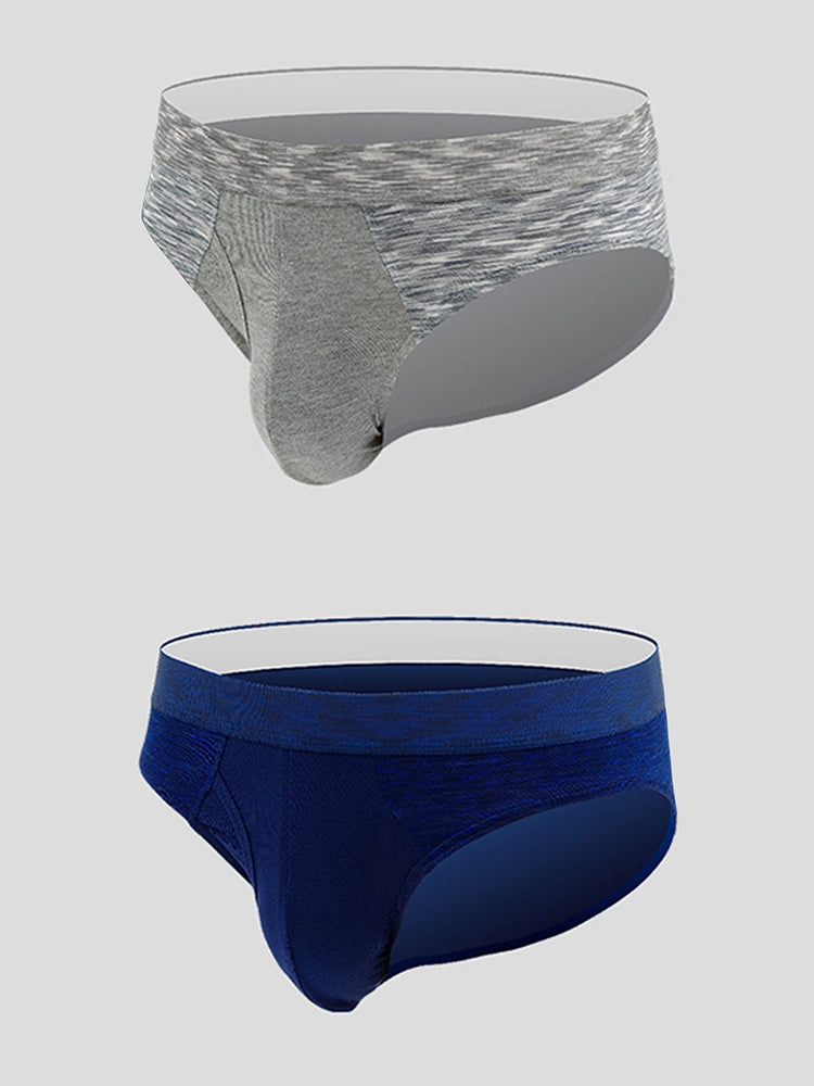 2 Pack Men's Breathable Spell Color Butt Lifting Briefs | dmunderwear detail image 20