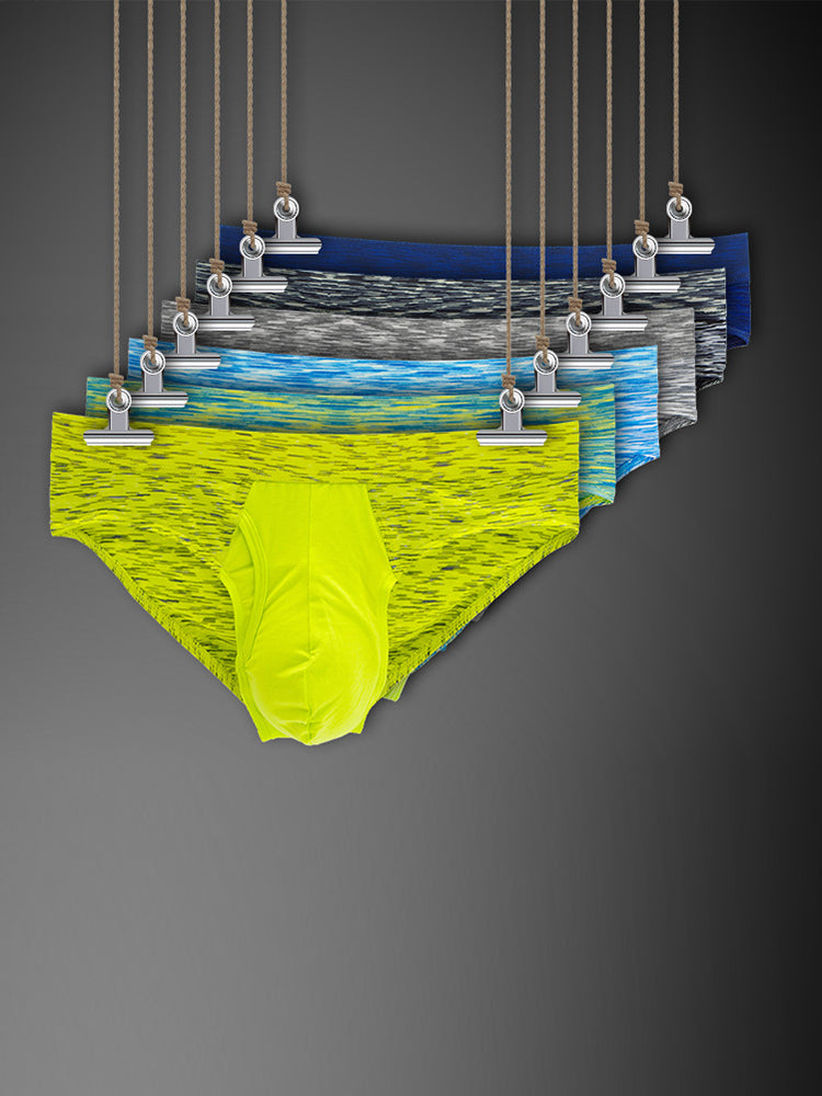 2 Pack Men's Breathable Spell Color Butt Lifting Briefs | dmunderwear detail image 5