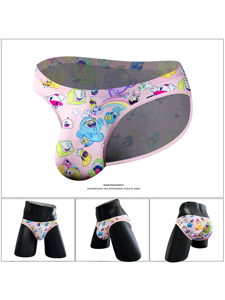 2-pack Men's Breathable Sports Cartoon Print Bikini | dmunderwear