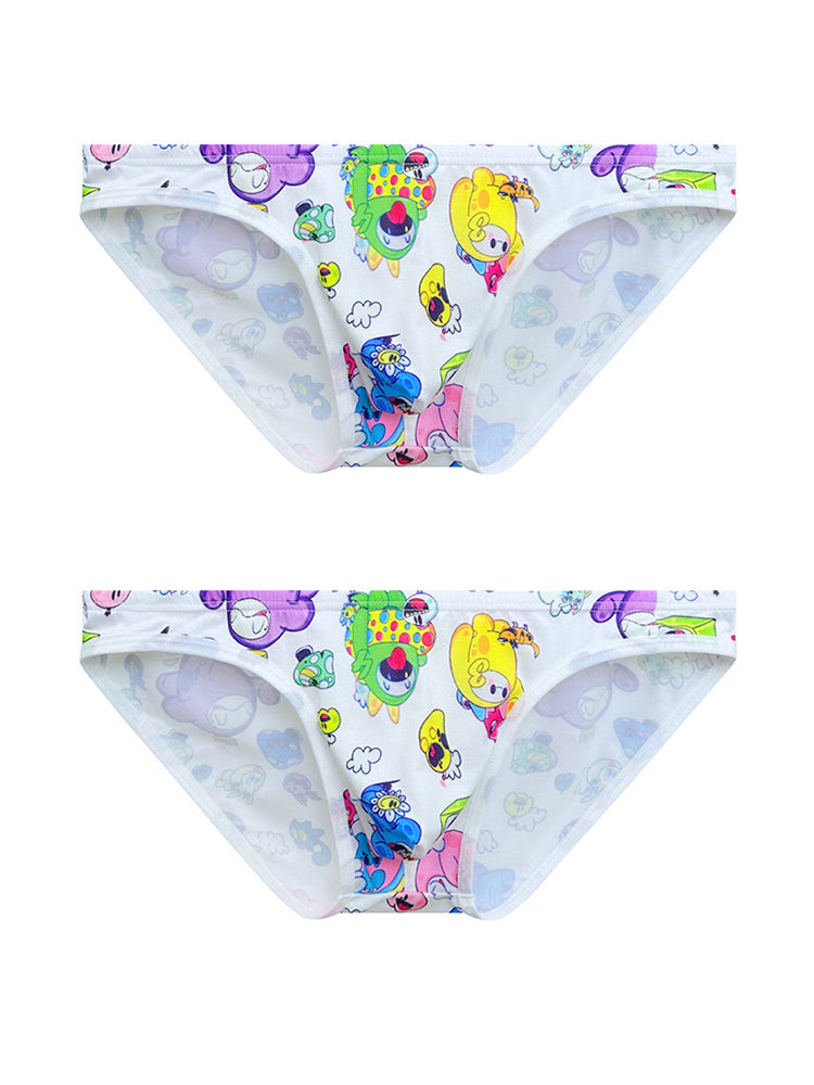 2-pack Men's Breathable Sports Cartoon Print Bikini | dmunderwear detail image 16