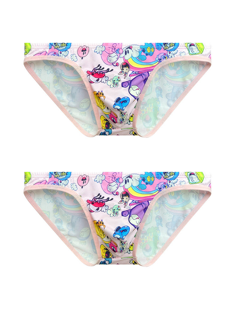 2-pack Men's Breathable Sports Cartoon Print Bikini | dmunderwear detail image 17