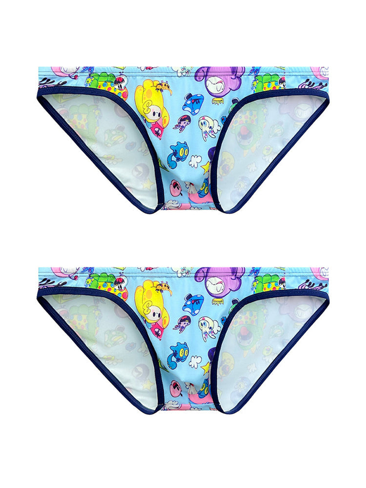 2-pack Men's Breathable Sports Cartoon Print Bikini | dmunderwear detail image 18