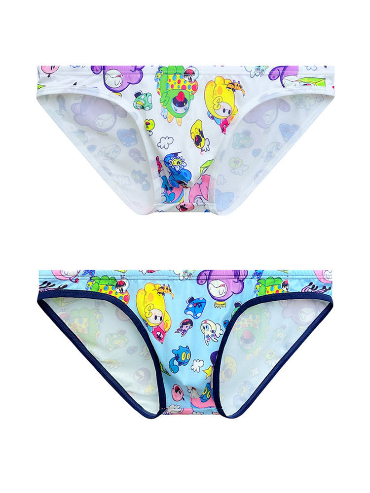 2-pack Men's Breathable Sports Cartoon Print Bikini | dmunderwear detail image 8