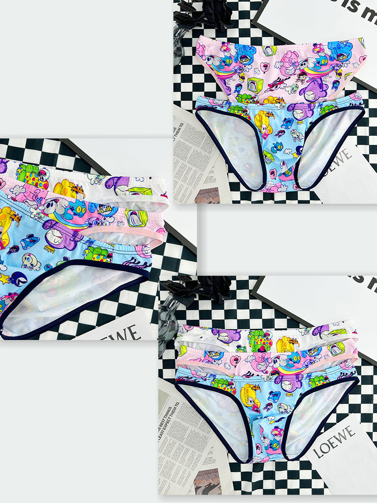 2-pack Men's Breathable Sports Cartoon Print Bikini | dmunderwear detail image 9
