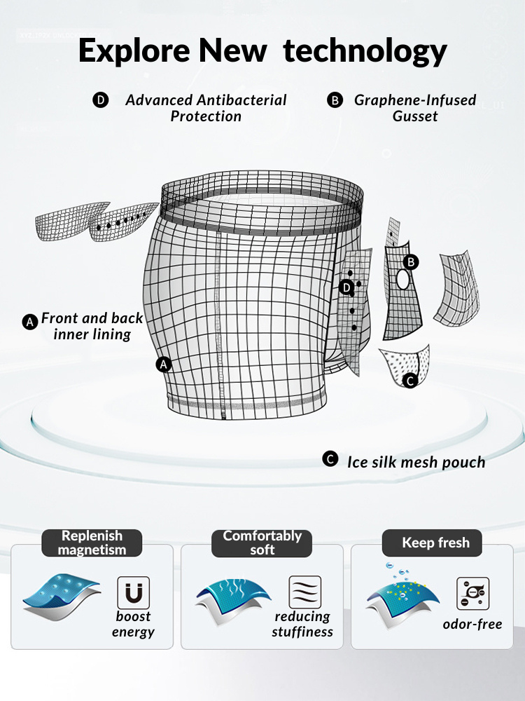 2 Pack Men's Large Pouch Trunks with Separate Pouch | dmunderwear detail image 10
