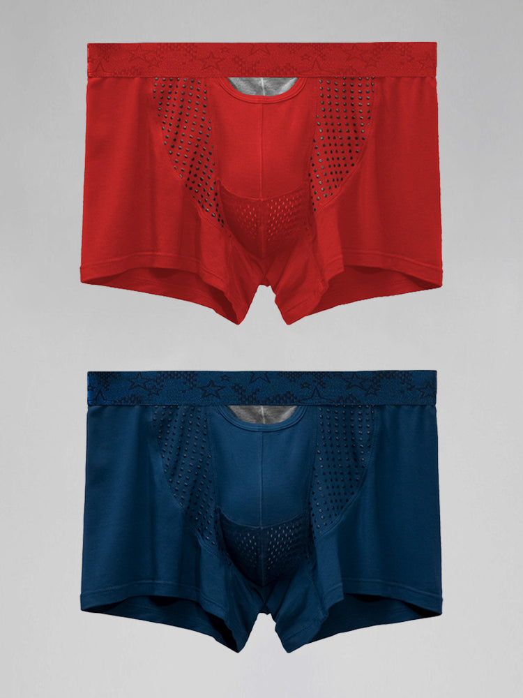 2 Pack Men's Large Pouch Trunks with Separate Pouch | dmunderwear detail image 14