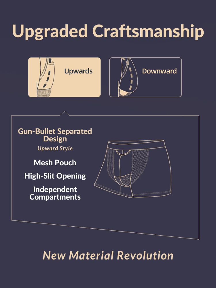 2 Pack Men's Large Pouch Trunks with Separate Pouch | dmunderwear detail image 15