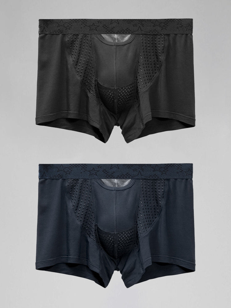 2 Pack Men's Large Pouch Trunks with Separate Pouch | dmunderwear detail image 20