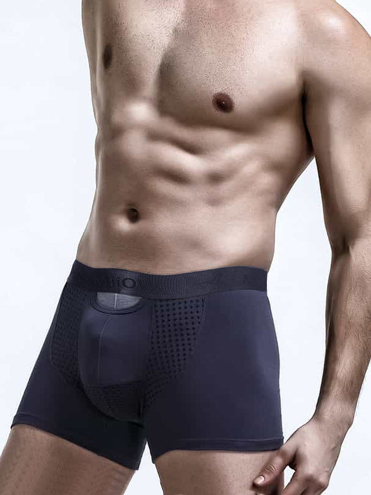 2 Pack Men's Large Pouch Trunks with Separate Pouch | dmunderwear detail image 4