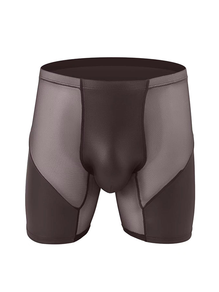 2 Pack Men's Casual Sports Transparent Mesh Midway Briefs | dmunderwear detail image 8
