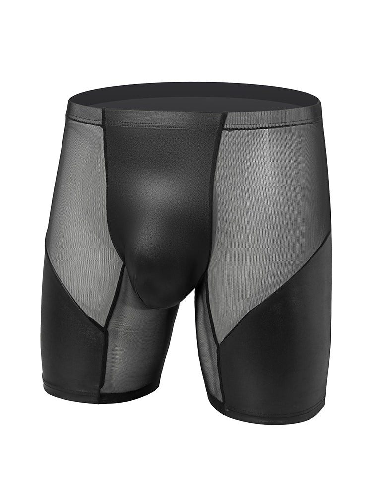 2 Pack Men's Casual Sports Transparent Mesh Midway Briefs | dmunderwear detail image 9