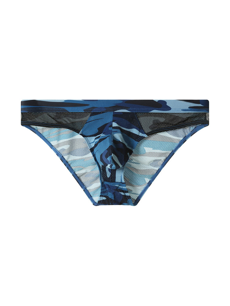 2 Pack Men's Classic Camo Mesh U-Shaped Pouch Breathable Briefs | dmunderwear detail image 9
