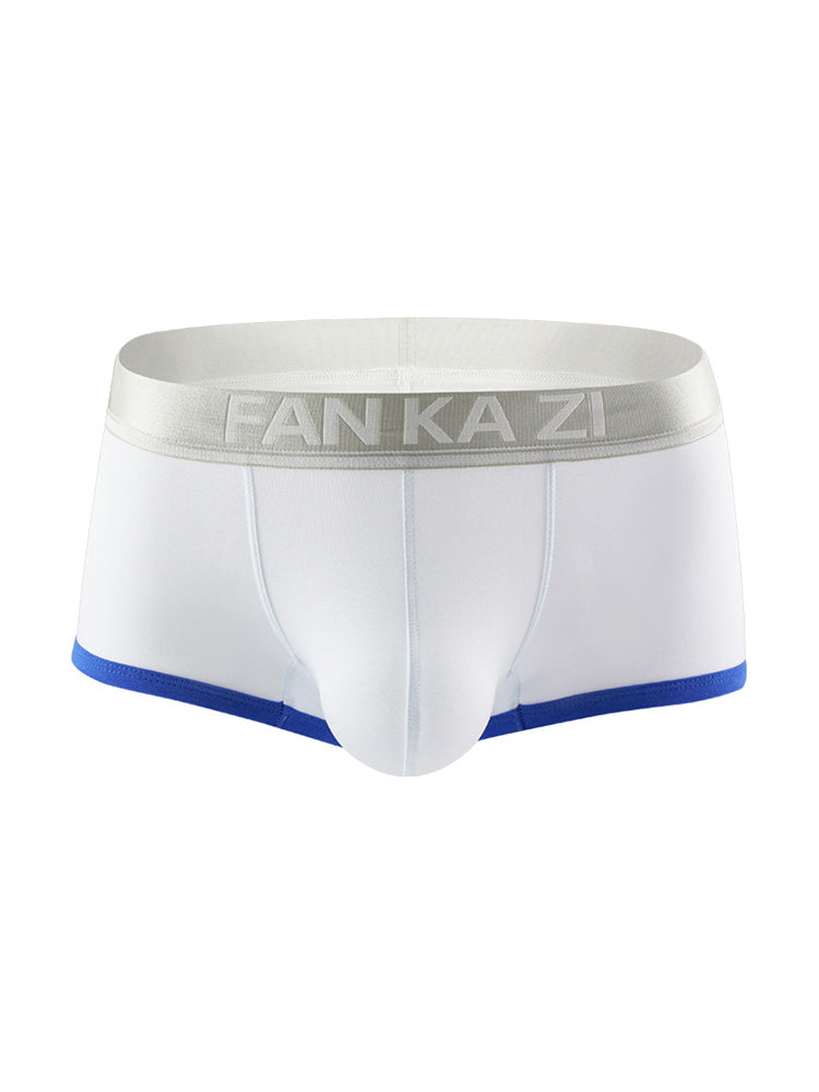2 Pack Men's Color Block U-Pouch Mid-Rise Sporty Trunks | dmunderwear detail image 20