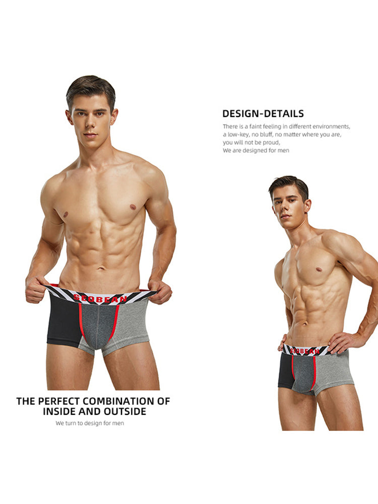 2-pack Men's Colorblock Cotton Boxer Briefs | dmunderwear detail image 10