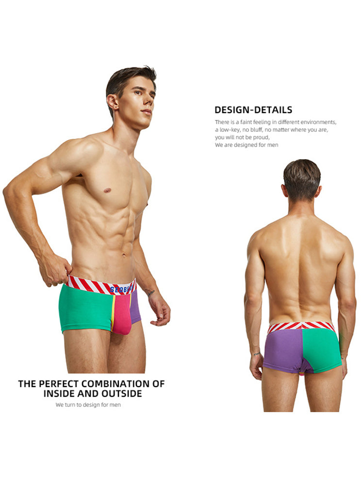 2-pack Men's Colorblock Cotton Boxer Briefs | dmunderwear detail image 13