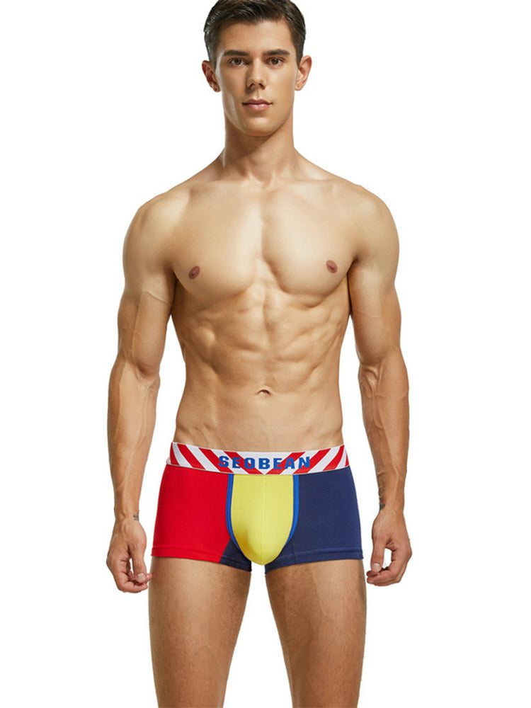 2-pack Men's Colorblock Cotton Boxer Briefs | dmunderwear detail image 16