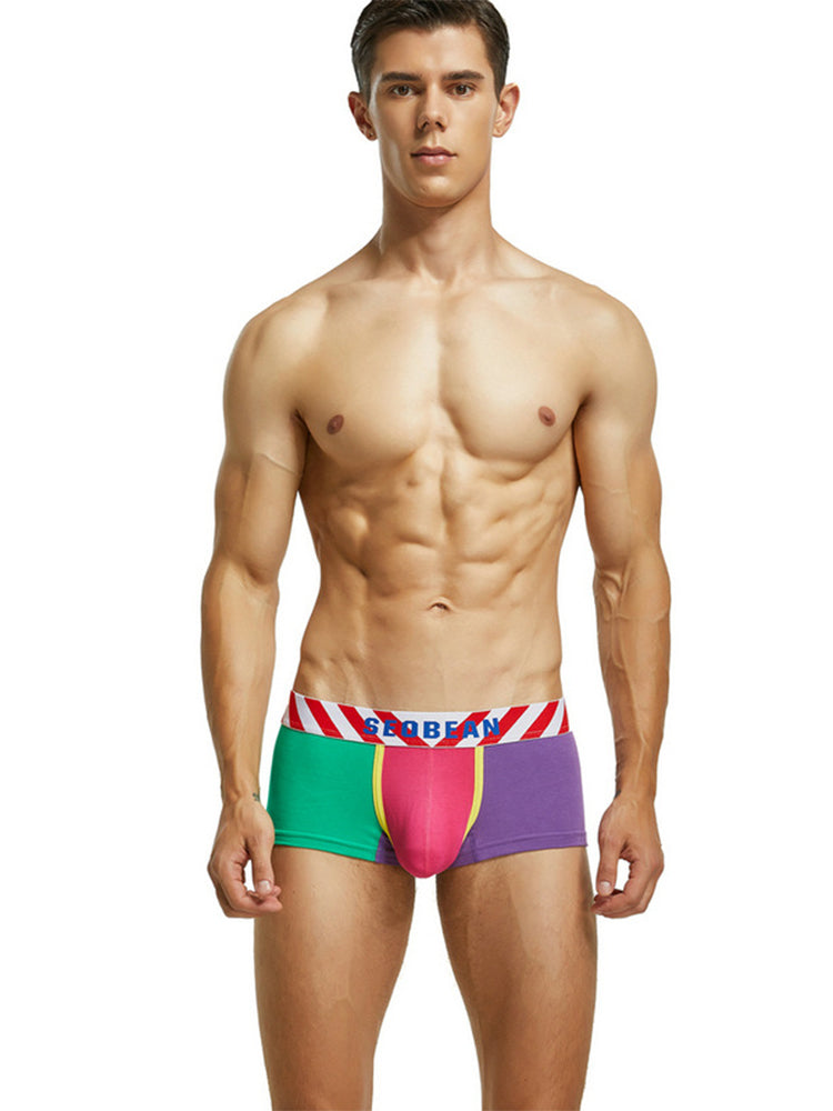 2-pack Men's Colorblock Cotton Boxer Briefs | dmunderwear detail image 18