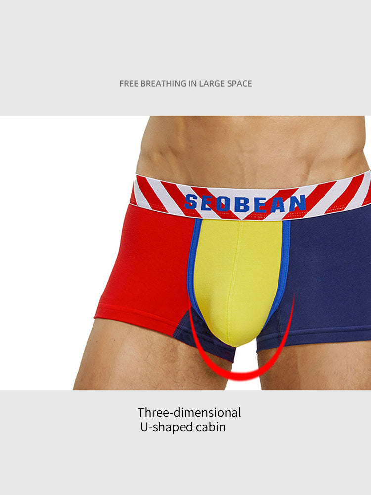 2-pack Men's Colorblock Cotton Boxer Briefs | dmunderwear detail image 4