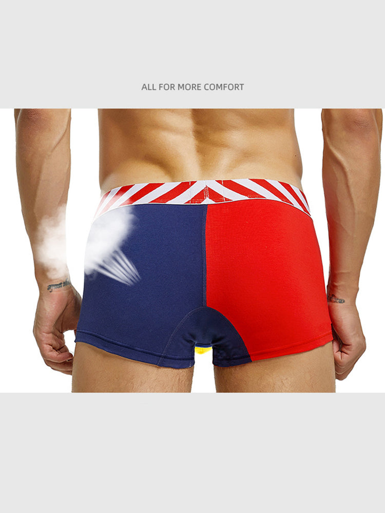 2-pack Men's Colorblock Cotton Boxer Briefs | dmunderwear detail image 6