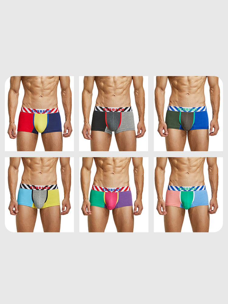 2-pack Men's Colorblock Cotton Boxer Briefs | dmunderwear detail image 7