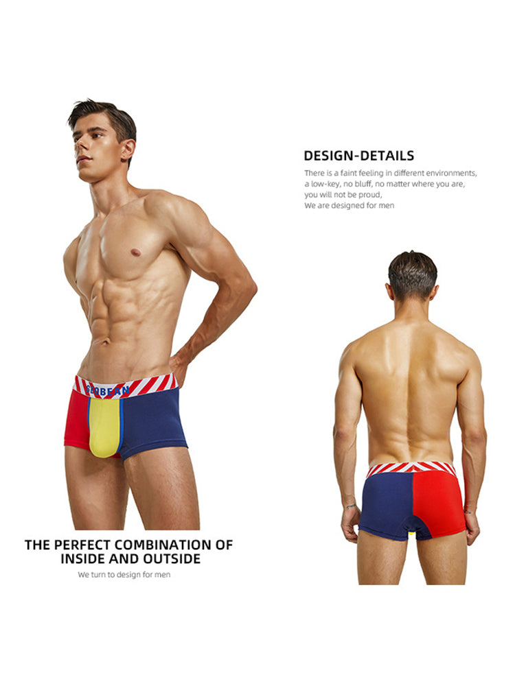 2-pack Men's Colorblock Cotton Boxer Briefs | dmunderwear detail image 9