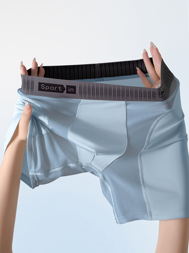 2 Pack Men's Comfort Modal Anti-Chafing Long-Leg Sports Midway Briefs | dmunderwear detail image 13