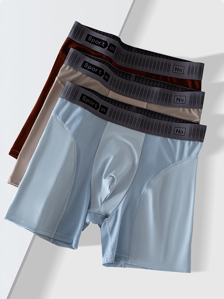 2 Pack Men's Comfort Modal Anti-Chafing Long-Leg Sports Midway Briefs | dmunderwear detail image 15