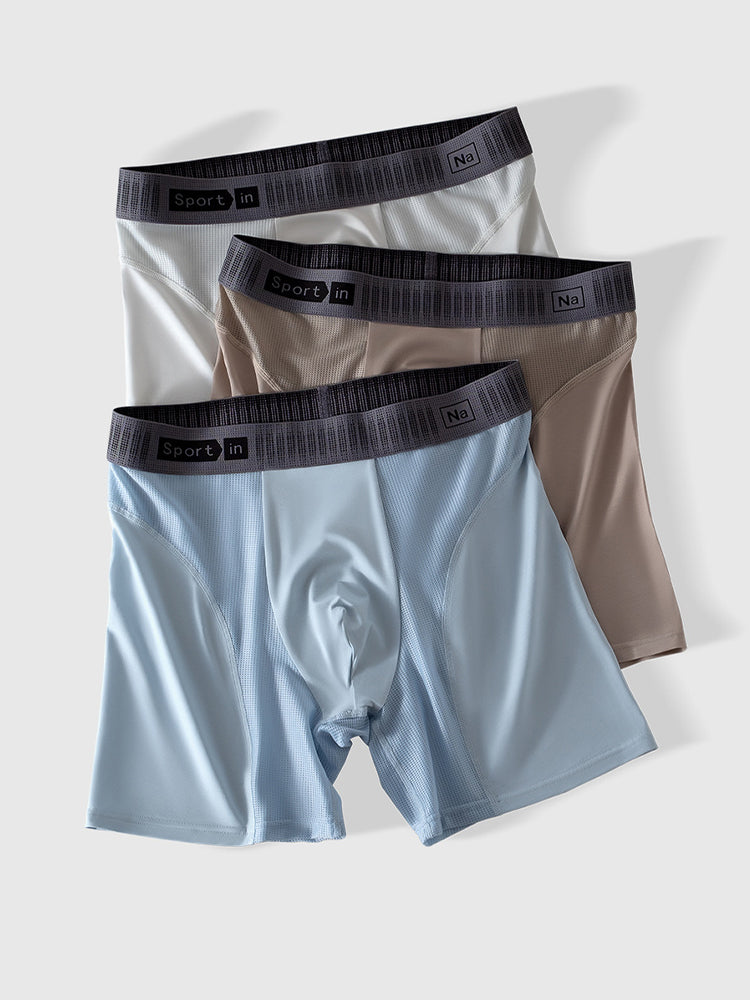 2 Pack Men's Comfort Modal Anti-Chafing Long-Leg Sports Midway Briefs | dmunderwear detail image 16