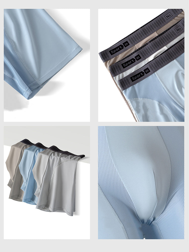 2 Pack Men's Comfort Modal Anti-Chafing Long-Leg Sports Midway Briefs | dmunderwear detail image 18