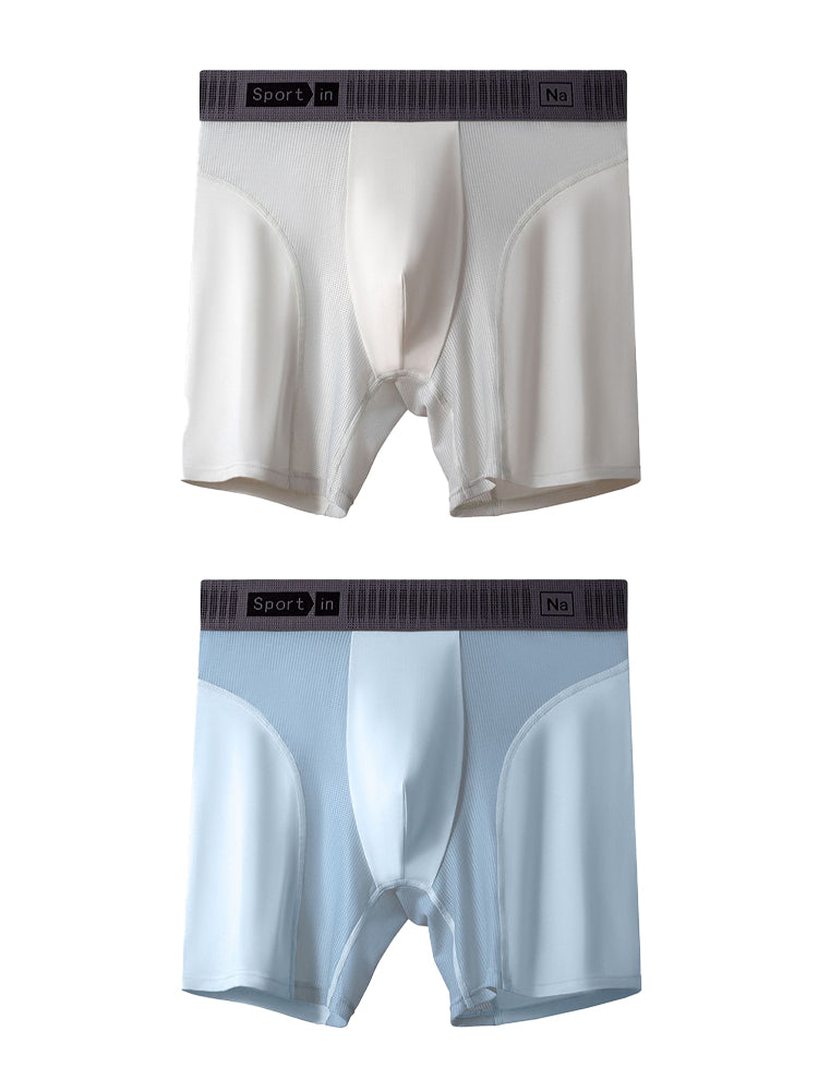 2 Pack Men's Comfort Modal Anti-Chafing Long-Leg Sports Midway Briefs | dmunderwear detail image 8