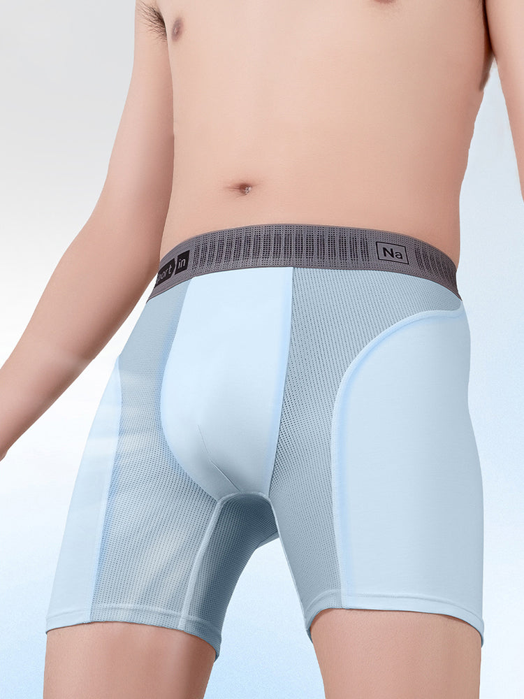 2 Pack Men's Comfort Modal Anti-Chafing Long-Leg Sports Midway Briefs | dmunderwear detail image 9