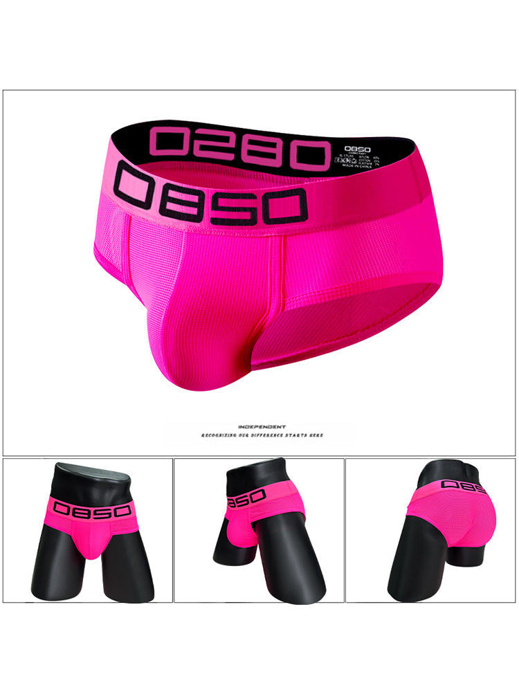 2 Pack Men's Comfortable Breathable Sports Solid Color Briefs | dmunderwear