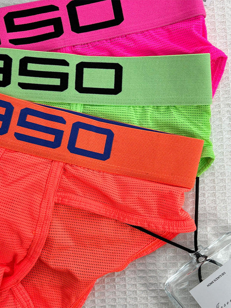 2 Pack Men's Comfortable Breathable Sports Solid Color Briefs | dmunderwear detail image 10