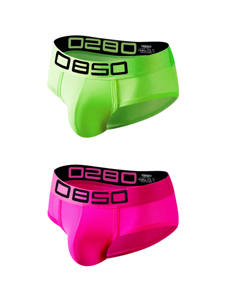 2 Pack Men's Comfortable Breathable Sports Solid Color Briefs | dmunderwear detail image 12