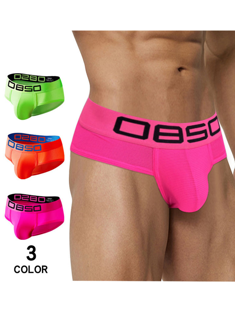 2 Pack Men's Comfortable Breathable Sports Solid Color Briefs | dmunderwear detail image 3