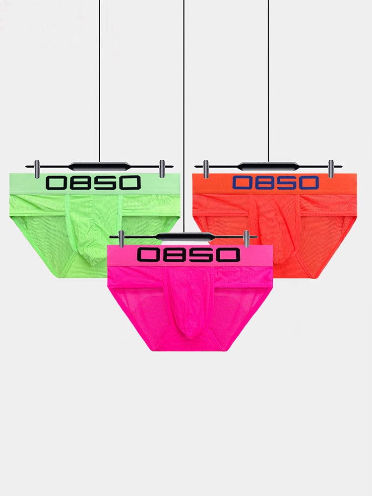 2 Pack Men's Comfortable Breathable Sports Solid Color Briefs | dmunderwear detail image 4
