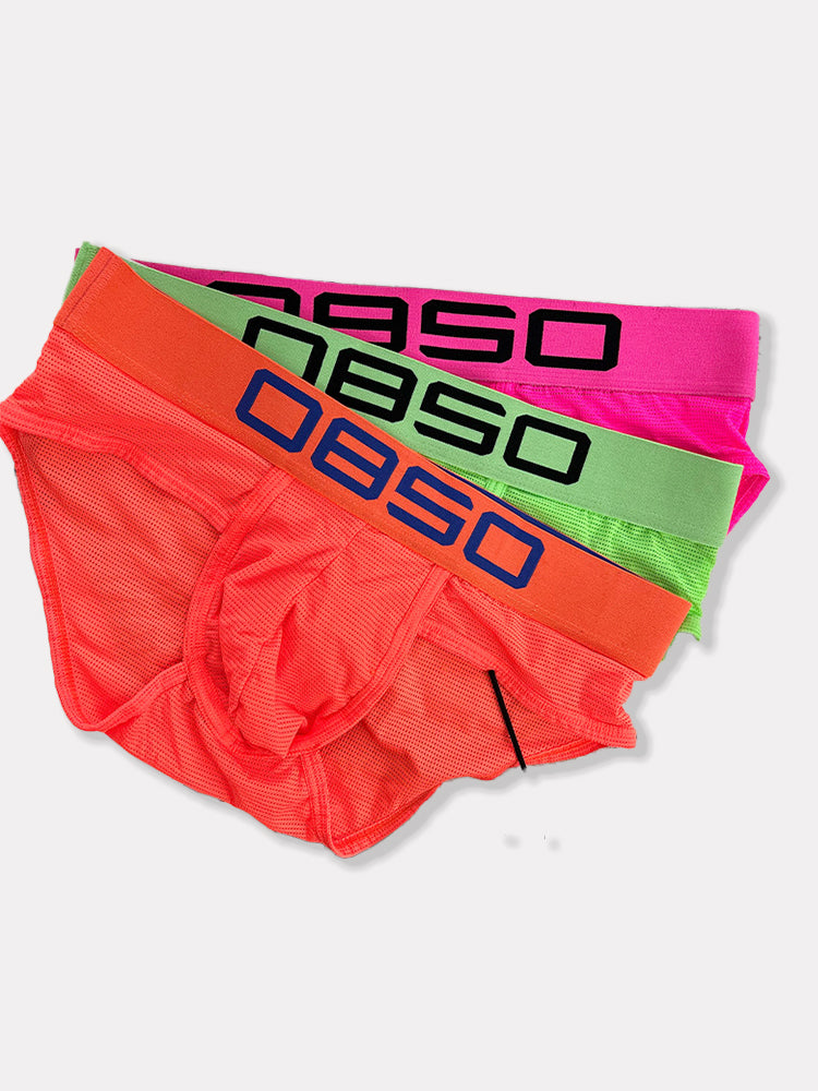 2 Pack Men's Comfortable Breathable Sports Solid Color Briefs | dmunderwear detail image 5