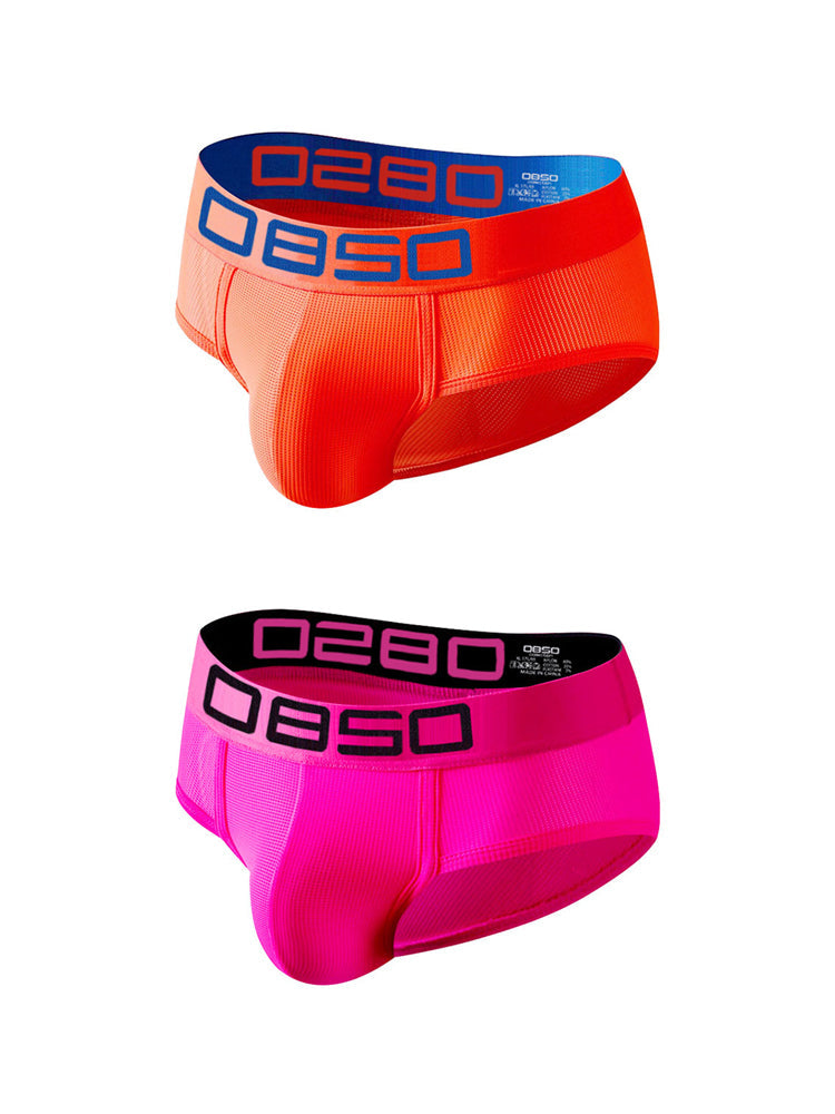 2 Pack Men's Comfortable Breathable Sports Solid Color Briefs | dmunderwear detail image 7