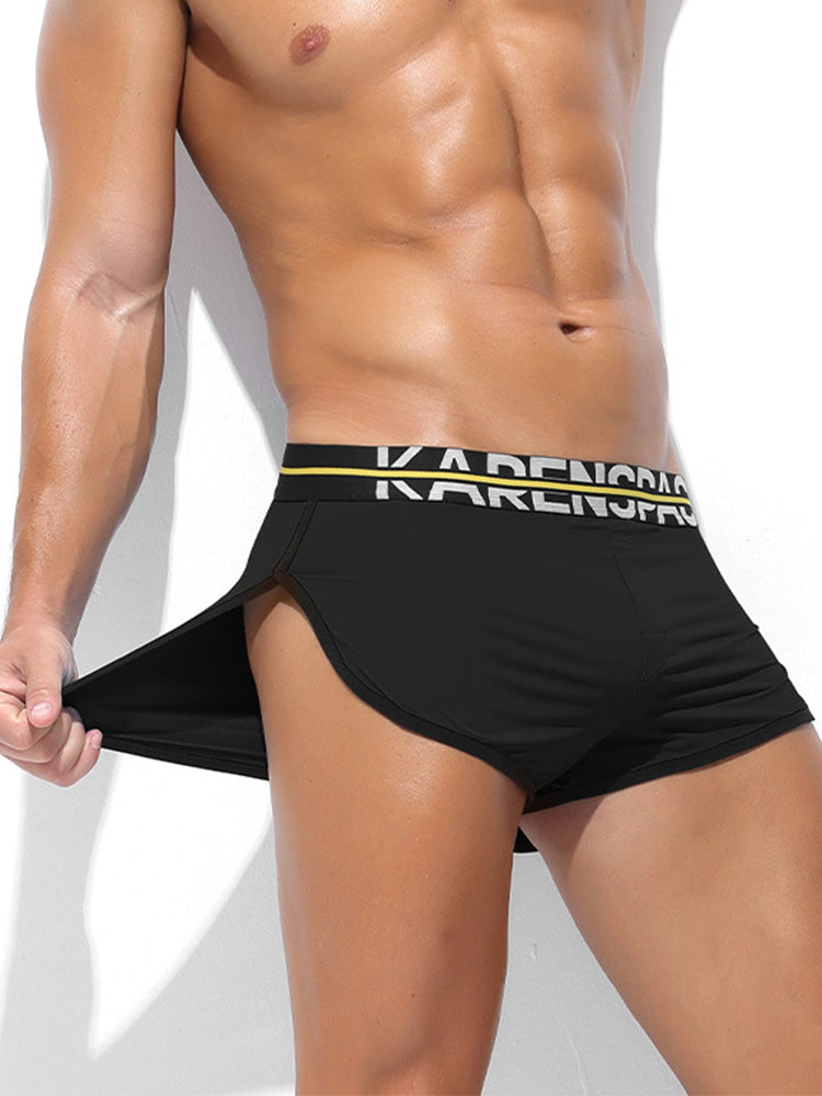 2 Pack Men's Comfortable Lounge Sport Boxer Briefs | dmunderwear detail image 15