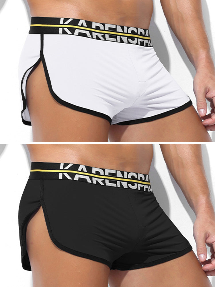 2 Pack Men's Comfortable Lounge Sport Boxer Briefs | dmunderwear detail image 17